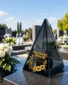Znicz Lustrzany Lampion Solarny 3D Nadruk UV na Dzień Matki Elegancki