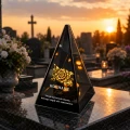 Znicz na Dzień TATY OJCA Lustrzany Lampion Solarny 3D Nadruk UV Elegancki