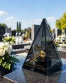Znicz na Dzień TATY OJCA Lustrzany Lampion Solarny 3D Nadruk UV Elegancki