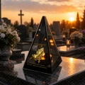Znicz na Dzień TATY OJCA Lustrzany Lampion Solarny 3D Nadruk UV Elegancki