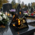 Znicz Lustrzany Lampion Solarny 3D Nadruk UV na Dzień Dziadka
