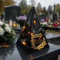 Znicz Lustrzany Lampion Solarny 3D Nadruk UV na Dzień Dziadka