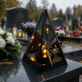 Znicz Lustrzany Lampion Solarny 3D Nadruk UV na Dzień Dziadka