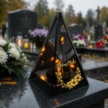 Znicz Lustrzany Lampion Solarny 3D Nadruk UV Dla Babci Elegancki