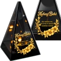 Znicz Lustrzany Lampion Solarny 3D Nadruk UV Dla Babci Elegancki