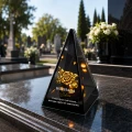 Znicz Lustrzany Lampion Solarny 3D Nadruk UV Dla Babci Elegancki