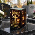 Znicz Lustrzany Lampion Solarny 3D Nadruk UV na Dzień Matki Elegancki