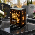Znicz na Dzień TATY OJCA Lampion Solarny Lustrzany Nadruk UV Elegancki 3D