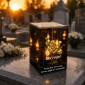 Znicz na Dzień TATY OJCA Lampion Solarny Lustrzany Nadruk UV Elegancki 3D