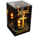 Znicz na Dzień Dziadka Lampion LED Lustrzany Nadruk UV Elegancki 3D