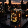 Znicz na Dzień Dziadka Lampion LED Lustrzany Nadruk UV Elegancki 3D