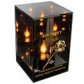 Znicz na Dzień Dziadka Lampion LED Lustrzany Nadruk UV Elegancki 3D