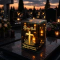 Znicz na Dzień BABCI Lampion LED Lustrzany Nadruk UV Elegancki 3D