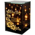 Znicz na Dzień BABCI Lampion LED Lustrzany Nadruk UV Elegancki 3D