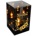 Znicz na Dzień BABCI Lampion LED Lustrzany Nadruk UV Elegancki 3D