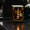 Znicz na Dzień BABCI Lampion LED Lustrzany Nadruk UV Elegancki 3D