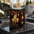 Znicz na Dzień BABCI Lampion LED Lustrzany Nadruk UV Elegancki 3D
