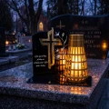 WIECZNY ZNICZ SOLARNY LED NA GRÓB MAMY TATY  MĘŻA ŻONY  BRATA  SIOSTRY