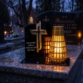 WIECZNY ZNICZ SOLARNY LED NA GRÓB MAMY TATY  MĘŻA ŻONY  EFEKT PŁOMIENIA