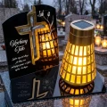 WIECZNY ZNICZ SOLARNY LED NA GRÓB DLA TATY   NA DZIEŃ OJCA  EFEKT PŁOMIENIA