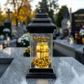 ZNICZ SZKLANY KAPLICZKA NOWOCZESNY ZNICZE Z DEDYKACJĄ KOCHANEMU TACIE TATY