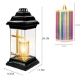 Znicz LED na Grób Kochanej Babci Lampion Krzyż Złoty Wkład LED 30 cm