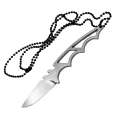 Nóż turystyczny survivalowy  12 cm na łańcuszku z etui survival