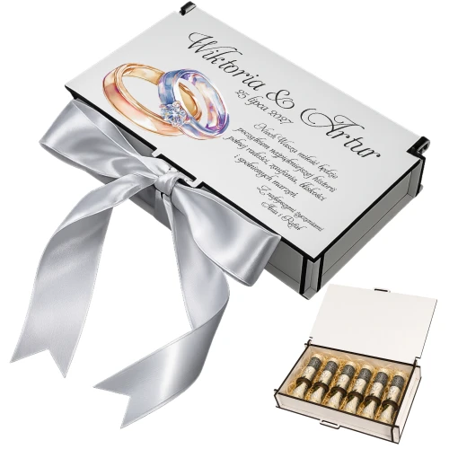 Pudełko na Pieniądze Ślub Wesele Personalizowane Pamiątka Ślubu UV