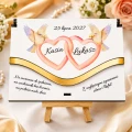 Pudełko na pieniądze Ślub personalizowane prezent Młoda Para z nadrukiem UV