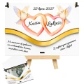 Pudełko na pieniądze Ślub personalizowane prezent Młoda Para z nadrukiem UV