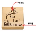 KAMIENIE DO WHISKY KAMIENNE KOSTKI GRANIT w drewnianym pudełku z grawerem