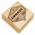 KAMIENIE DO WHISKY KAMIENNE KOSTKI GRANIT w drewnianym pudełku z grawerem