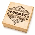 KAMIENIE DO WHISKY KAMIENNE KOSTKI GRANIT w drewnianym pudełku z grawerem