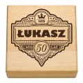 KAMIENIE DO WHISKY KAMIENNE KOSTKI GRANIT w drewnianym pudełku z grawerem