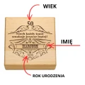 KAMIENIE DO WHISKY KAMIENNE KOSTKI GRANIT w drewnianym pudełku z grawerem
