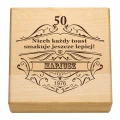 KAMIENIE DO WHISKY KAMIENNE KOSTKI GRANIT w drewnianym pudełku z grawerem