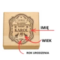 KAMIENIE DO WHISKY KAMIENNE KOSTKI GRANIT w drewnianym pudełku z grawerem