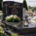 ZNICZ Kapliczka LAMPKA nagrobna  OZDOBA NA GRÓB led SZARY LAMPION