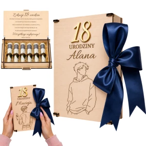 Pudełko Na Pieniądze Na 18 Urodziny Dla Chłopaka Personalizowane Wstążka