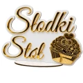 Napis SŁODKI STÓŁ biało-złoty lustrzany 34x24 dekoracja stołu wesele ślub