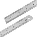 LINIJKA MIARA METALOWA DWUSTRONNA 50 CM / 20 CALI-15068