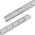LINIJKA MIARA METALOWA DWUSTRONNA 30 CM / 12 CALI-16871