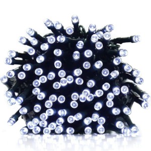 MOCNE LAMPKI CHOINKOWE 100 LED BIAŁY ZIMNY DŁUGIE