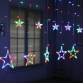 GWIAZDY WISZĄCE LAMPKI CHOINKOWE KURTYNA 130LED 7M-19591