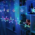 GWIAZDY WISZĄCE LAMPKI CHOINKOWE KURTYNA 130LED 7M-19600