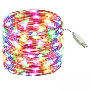 50 MIKRO LED DRUCIK LAMPKI NA USB MULTIKOLOR