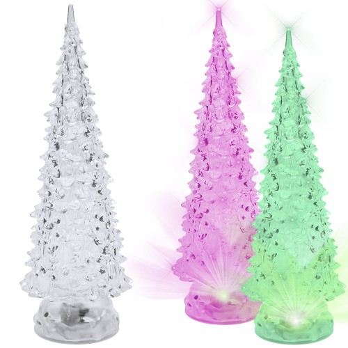 ŚWIECĄCA CHOINKA LED 26CM PODŚWIETLENIE RGB AKRYL-20444