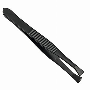 PĘSETA DO REGULACJI BRWI PIŃCETA PROSTA CZARNA 9CM