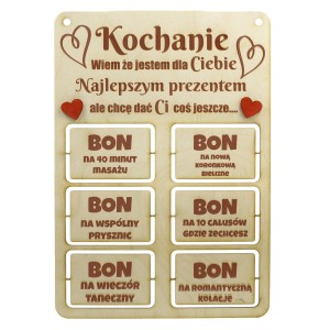 BON Z OKAZJI DNIA KOBIET WALENTYNEK DLA NIEJ