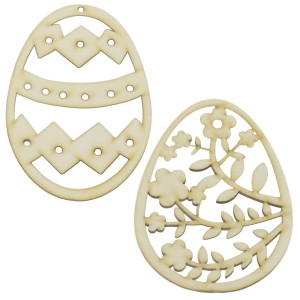JAJKA DREWNIANE PISANKI ZESTAW WIELKANOC 2 SZT